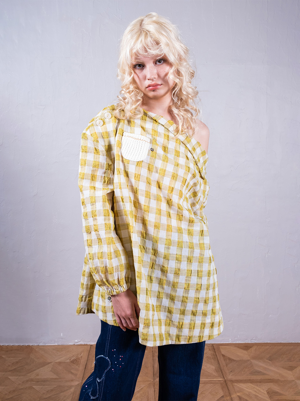 ＊韓国＊［NAVIVERSE］Twinkle Navi Denim Pants 2color 2size Twinkle Navi Denim Pants_Indigo - naviverse