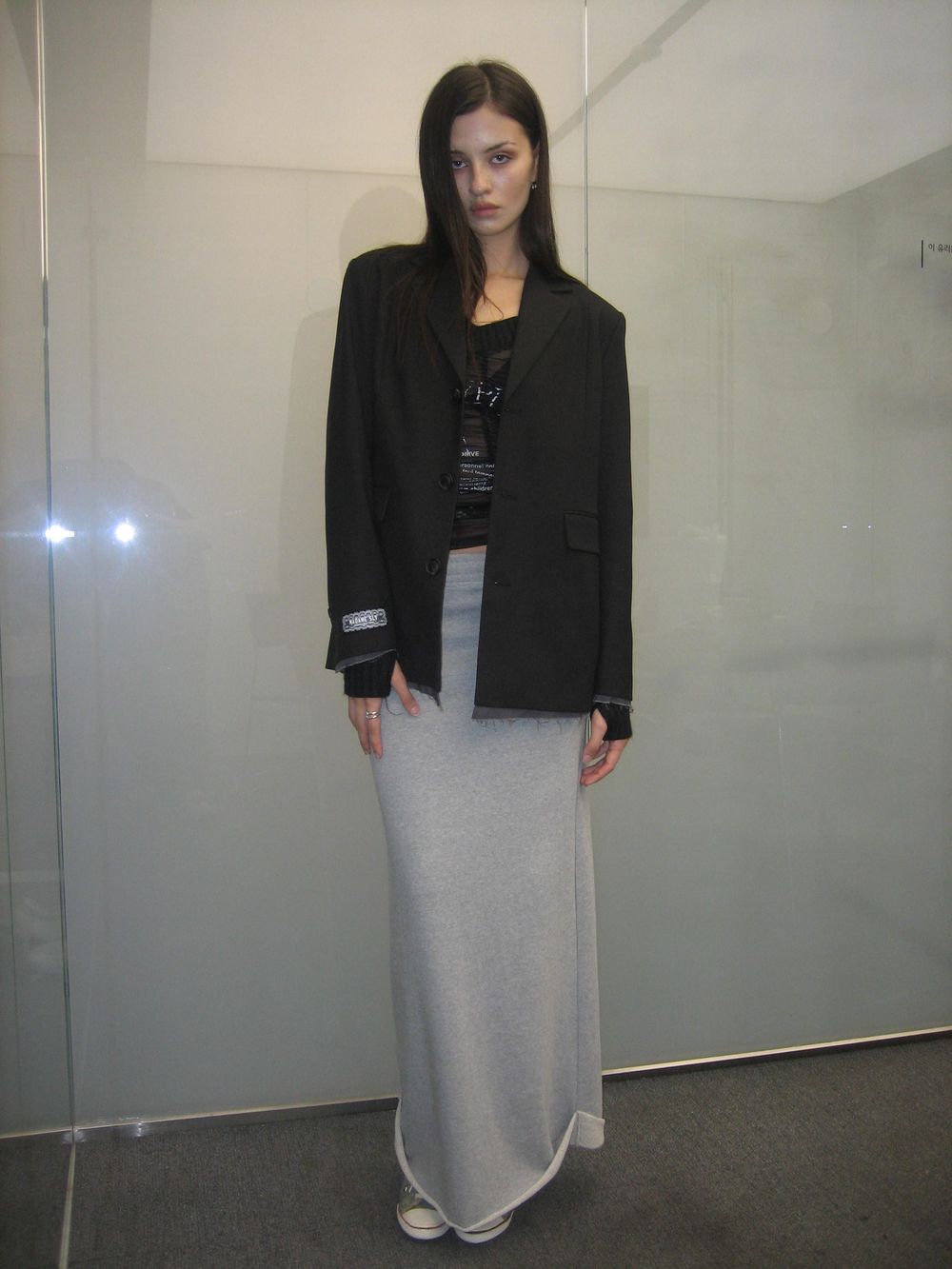 OVERSIZED RAW EDGE JACKET (BLACK) - 2000 Archives