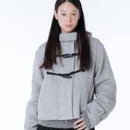 Duffle hoodie short coat GREY