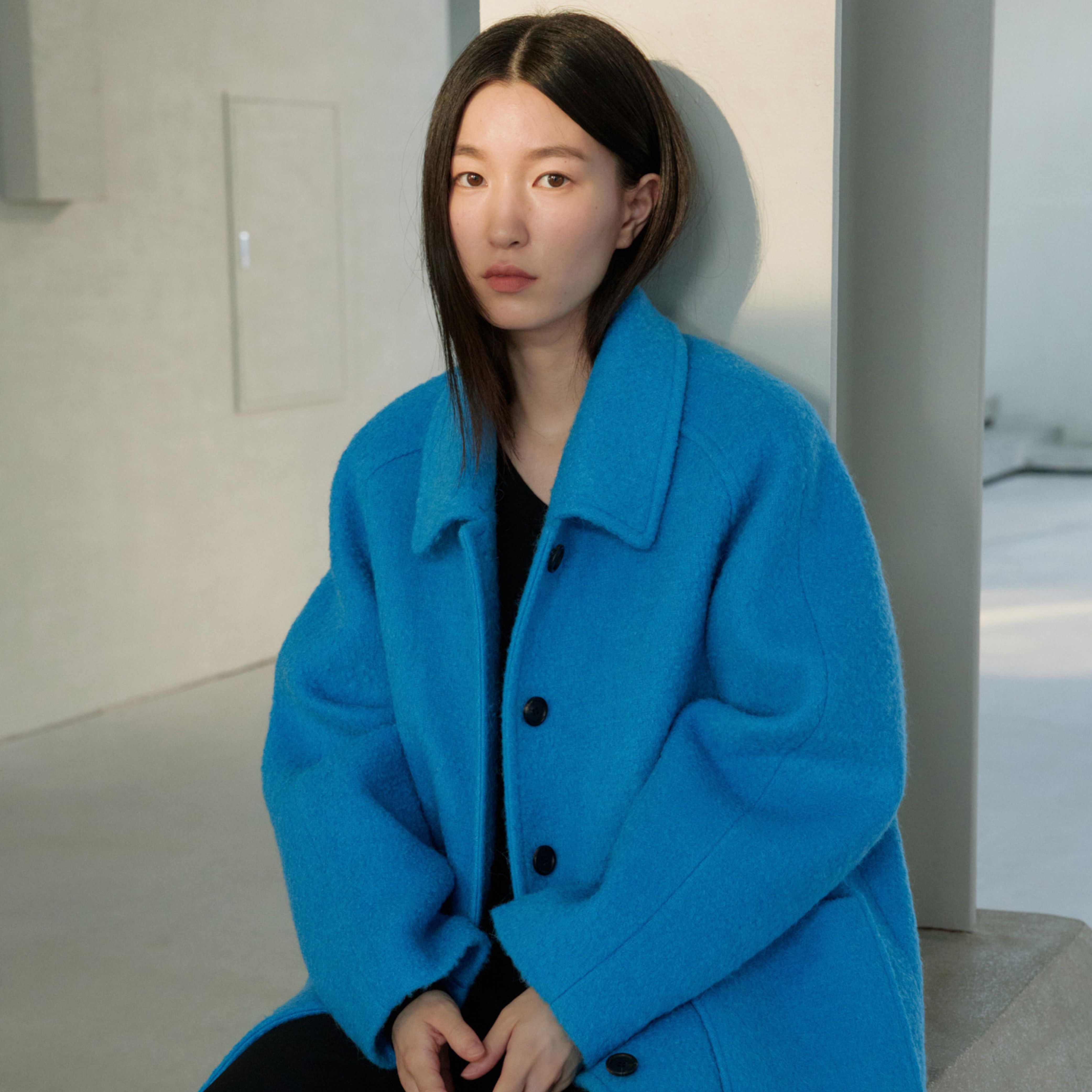 ★MOLLIOLLI★ ASHLEY half shirt jacket [dk.forest green] ASHLEY half shirt jacket [dk.forest green] - 감도 깊은 취향