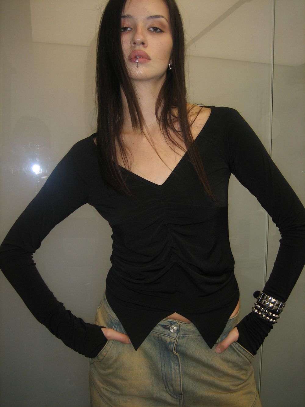 MUSINSA | 2000ARCHIVES FAIRY BACK MESH TOP (BLACK)