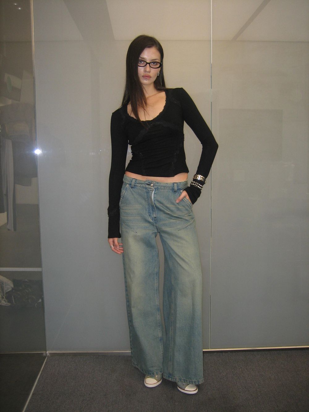 【2000Archives】24fw MEGAN WIDE DENIM MEGAN WIDE DENIM (VINTAGE BLACK) - 2000 Archives