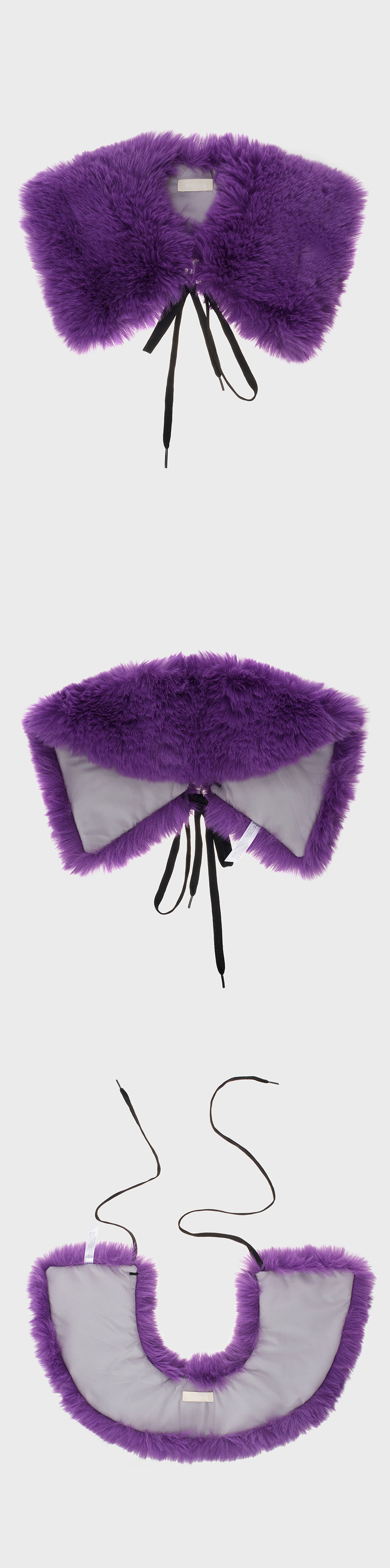 マフラー・ストール MOLLIOLLI MU fur collar ribbon muffler purple MW5WMF03XPP MU fur collar muffler [purple] - 감도 깊은 취향 셀렉트샵 29CM