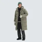퀼팅 롱 다운 자켓 Olive (S24WUFDJ08)