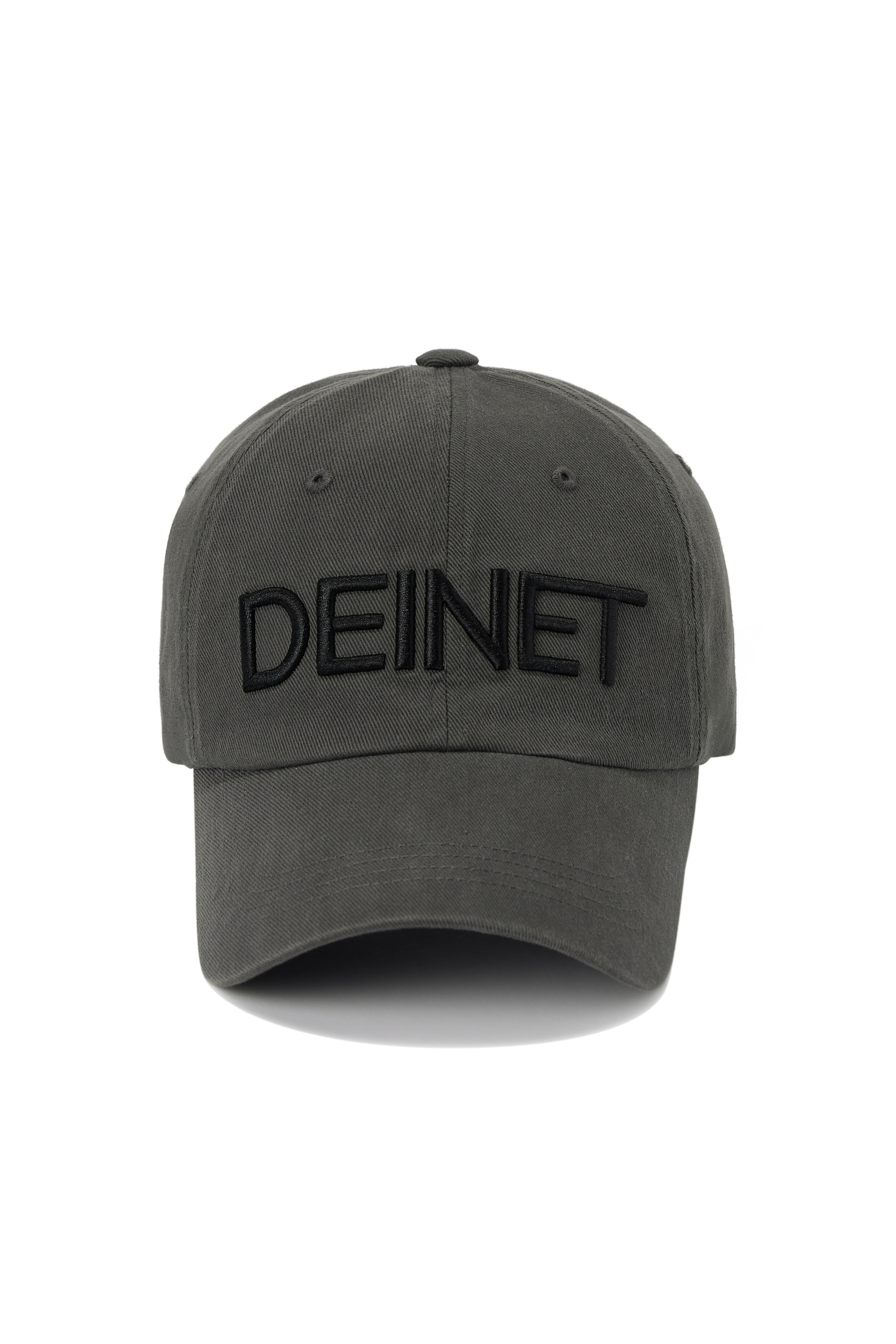 韓国 人気 キャップ[DEINET] DEINET LOGO PIPING VINTAGE CAP DEINET LOGO CAP IN CHARCOAL - 감도 깊은 취향 셀렉트샵 29CM
