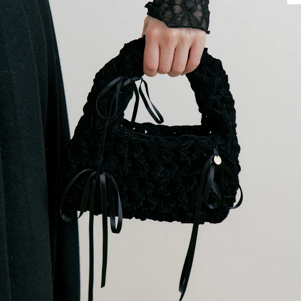 Flocking Croche Handmade Bag (black) - 감도 깊은 취향 셀렉트샵 29CM