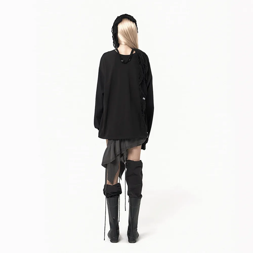 【OJOS】OJOS x NOITOW SHU ASYMMETRIC MINI DRESS ◇ojos◇ OJOS x NOITOW SHU Asymmetric Mini Dress White 25CB