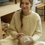 Mixed Cable Shetland Wool Knit - Cream