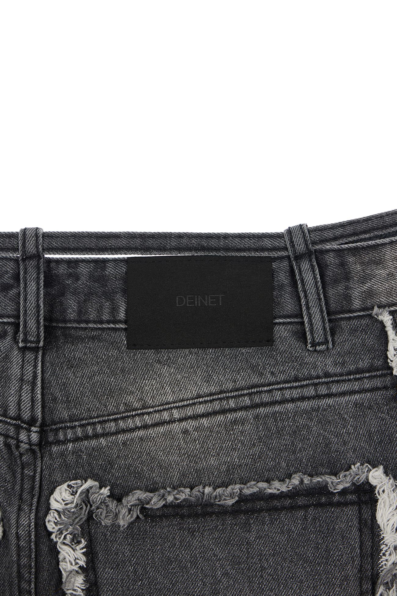 STRING BELT RAW EDGE JEANS IN BLACK - 감도 깊은 취향 셀렉트