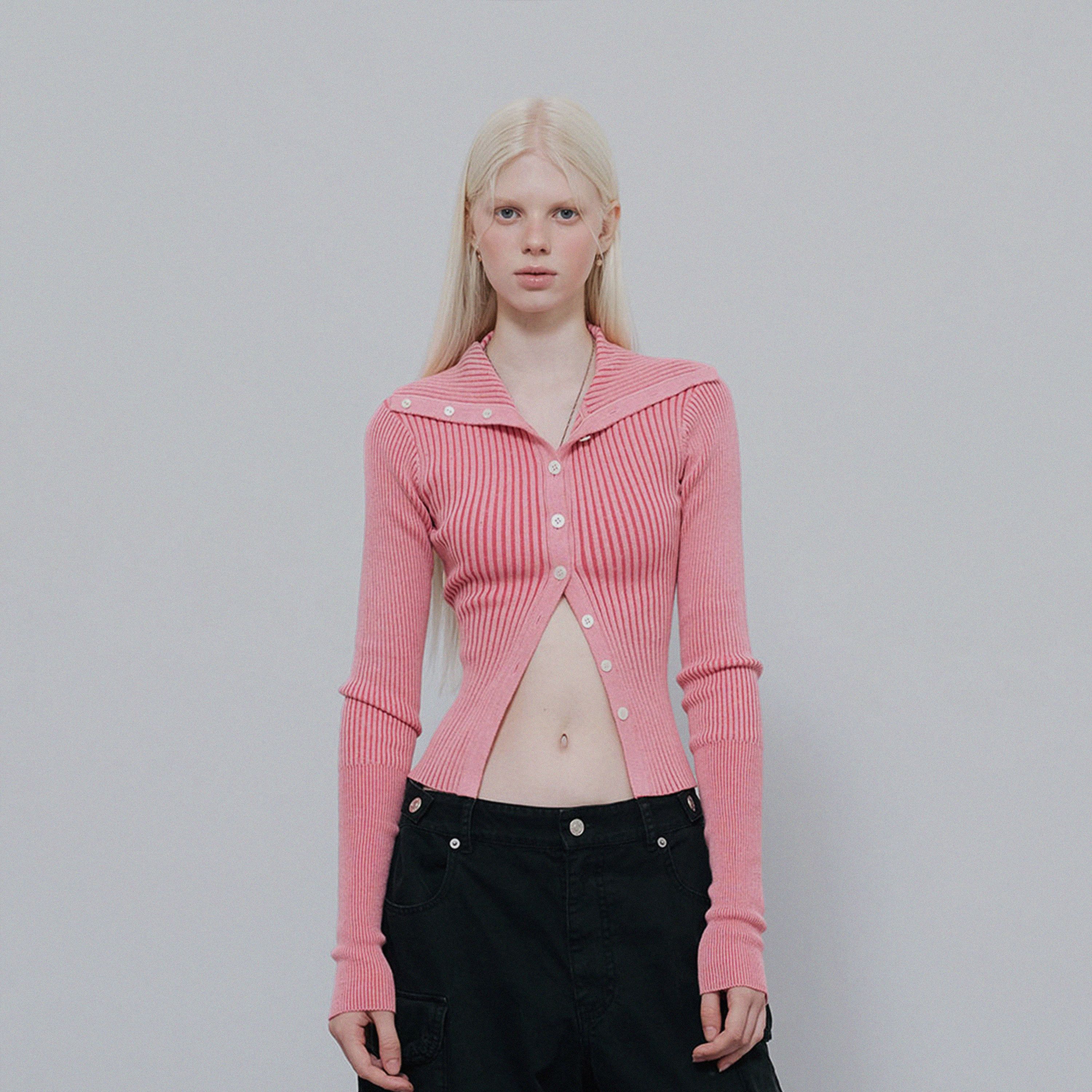 Camouflage Mohair Raglan Zip-Up Peach - 감도 깊은 취향