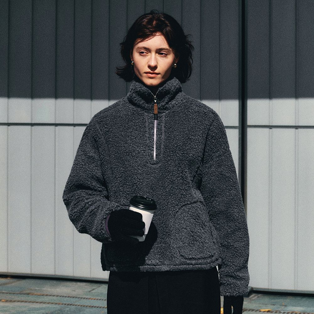 High Neck String Boucle Fleece (Charcoal) - 감도 깊은 취향 셀렉트샵 29CM