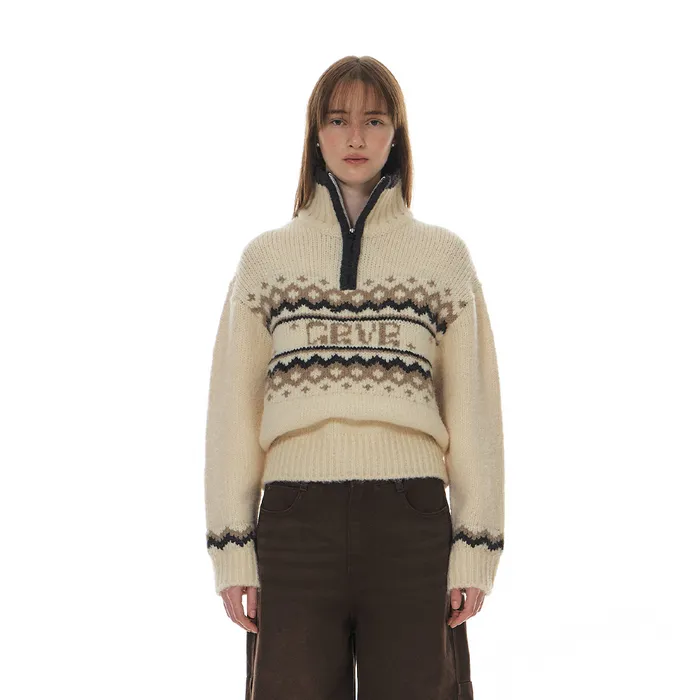 GRVR NORDIC HALF ZIP-UP KNIT (3COLOR) - 감도 깊은 취향 셀렉트샵 29CM