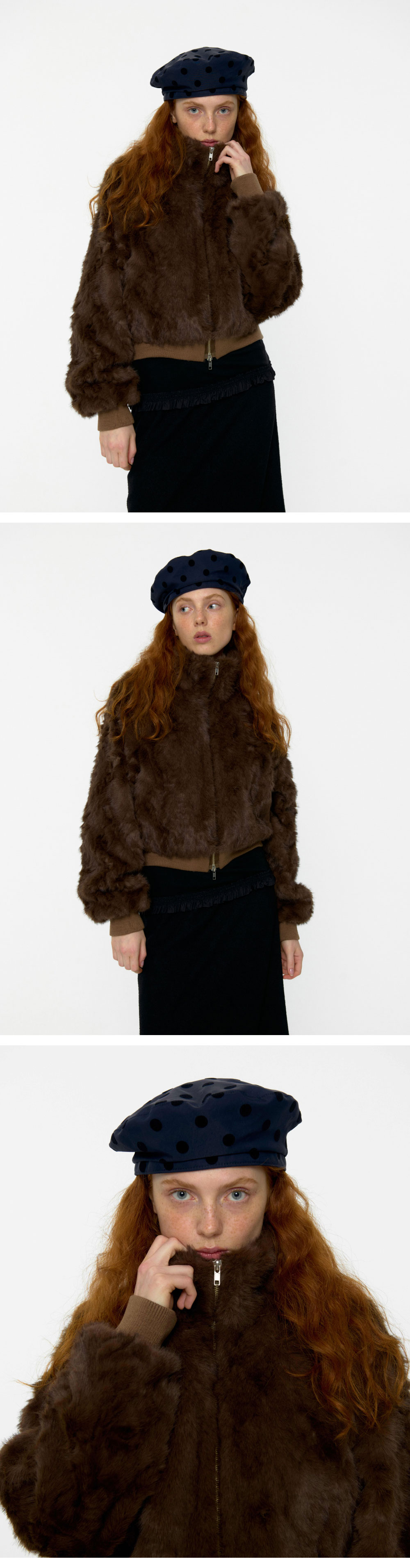 【LOULOUSEOUL】Winter Zip-up Fur Jacket (Brown) Winter Zip-up Fur Jacket (Brown) - 감도 깊은 취향 셀렉트샵 29CM