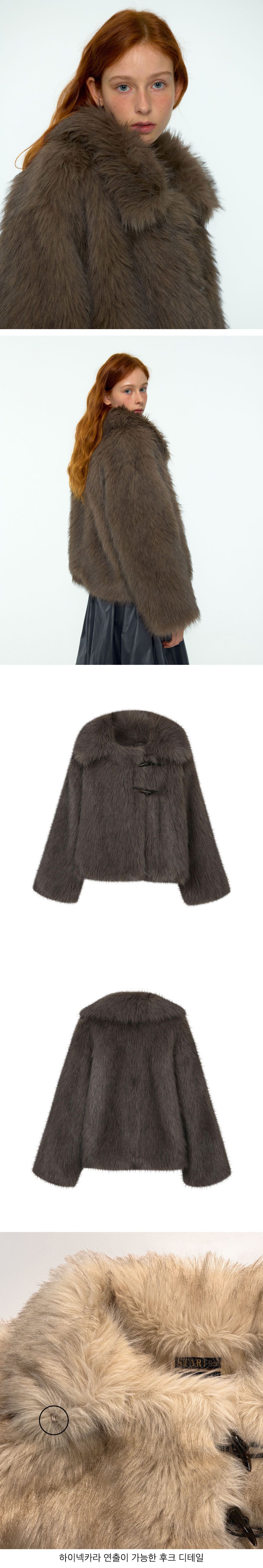 【LOULOUSEOUL】Fluffy Double Fur Jacket (Ash Brown) Fluffy Double Fur Jacket (Ash Brown) - 감도 깊은 취향 셀렉트