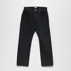 (M) Straight 5 Pocket Pants (Medium Black)