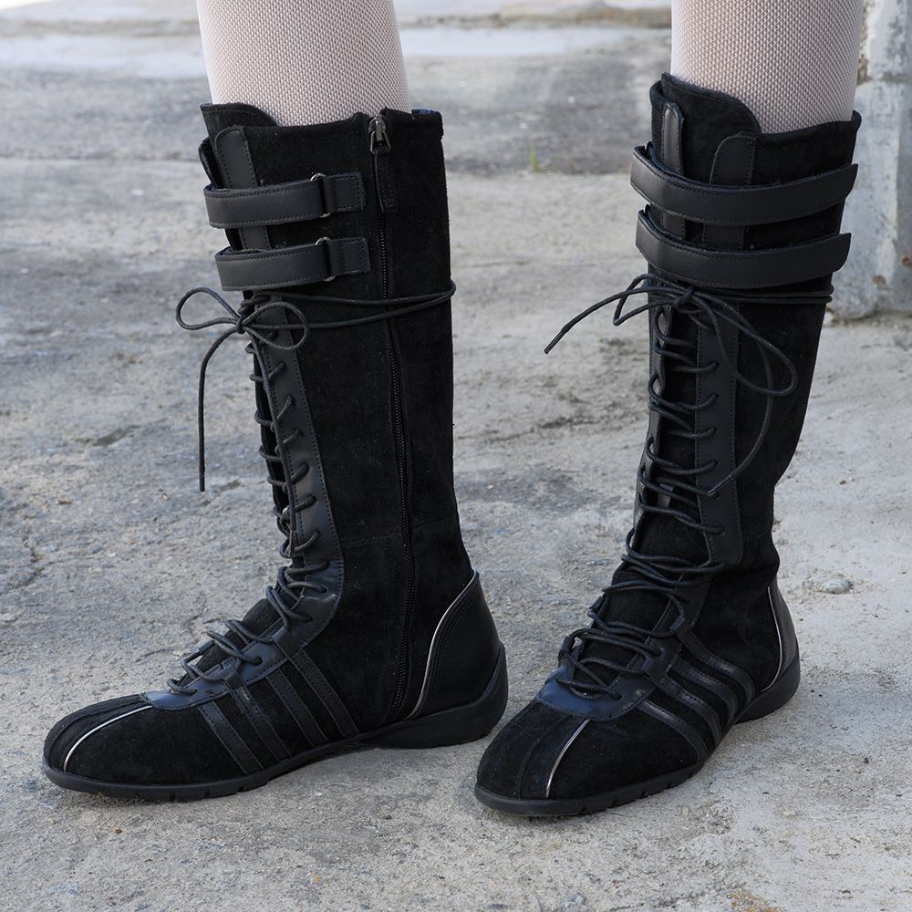 BLISS VELCRO LONG BOOTS - 2 colors