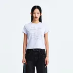 GLOW PRINTING CROP TOP IN LILAC