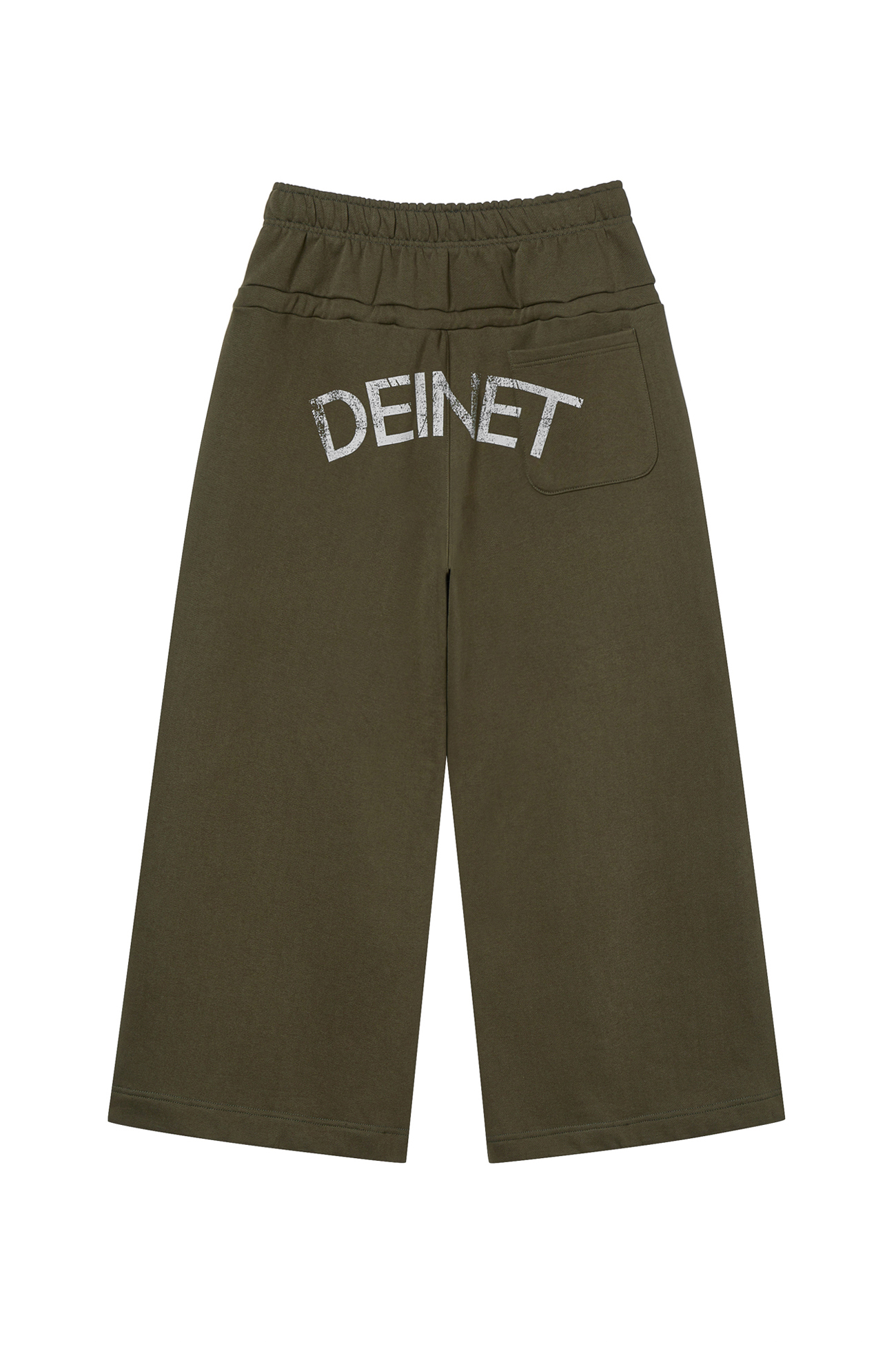DEINET BACK LOGO SWEAT PANTS IN KHAKI - 감도 깊은 취향