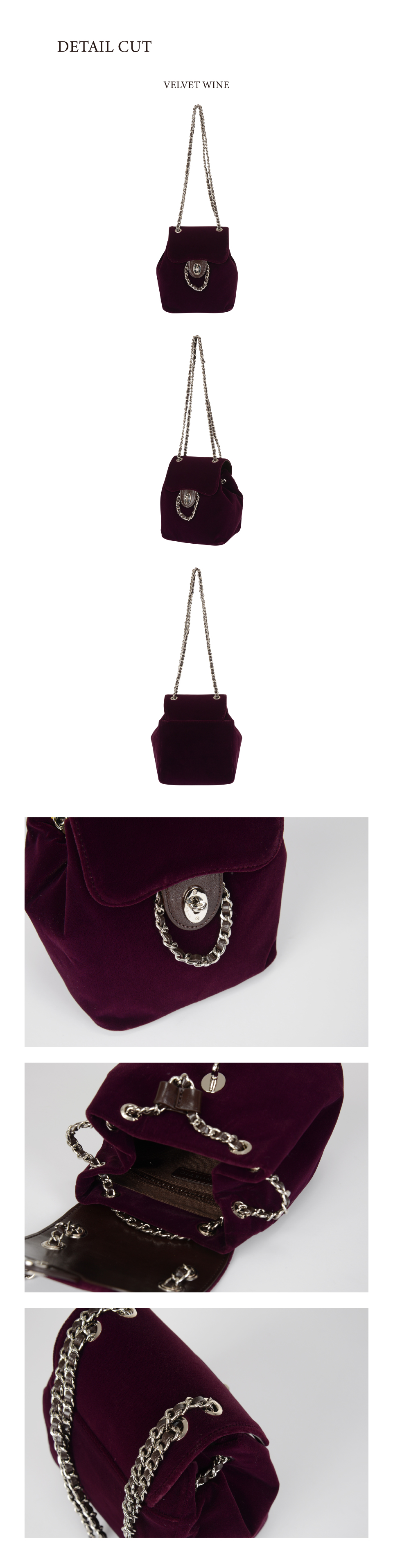 ★ANOETIC★ ANC CLASSIC MINI SHOULDER BAG_VELVET WINE ANC CLASSIC MINI SHOULDER BAG_VELVET WINE