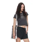 PIGMENT CUT OUT LOGO CROP TOP IN CHARCOAL