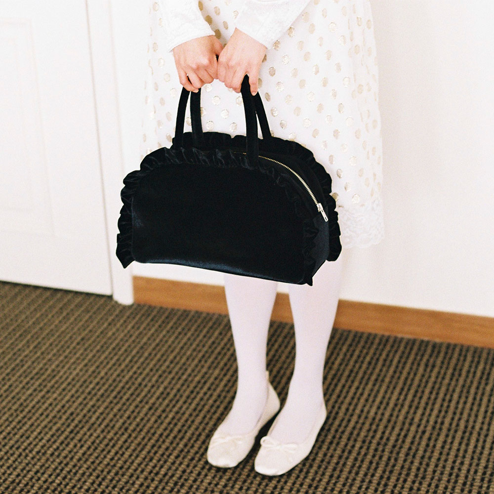 ★SCULPTOR★ Flower Bowling Bag Glossy Black SC25S505BK MUSINSA | SCULPTOR Flower Bowling Bag Glossy Black