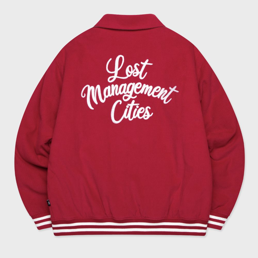 ★韓国の人気★【LMC】★CORDUROY VARSITY JACKE.T★ CORDUROY VARSITY JACKET red - 감도 깊은 취향 셀렉트샵 29CM