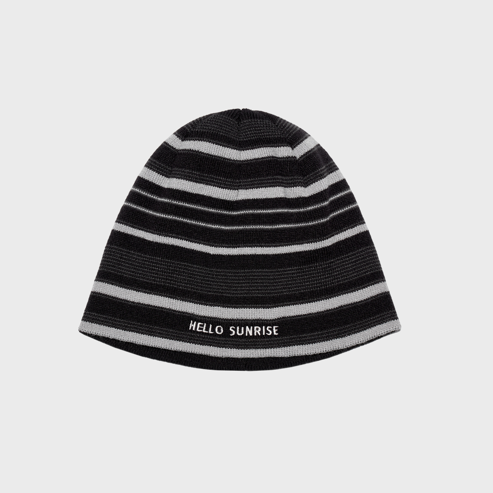 【HELLO SUNRISE】 Multi Stripe Beanie / 追跡付 Multi Stripe Beanie_Black - 감도 깊은 취향 셀렉트샵 29CM