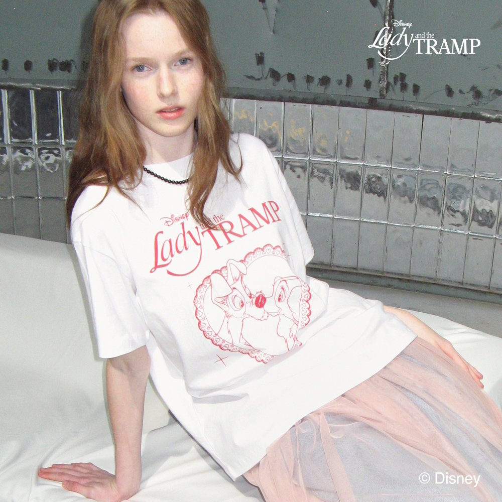 ROMANTIC PARTY BASIC FIT T SHIRT WHITE MELANGE - 감도 깊은