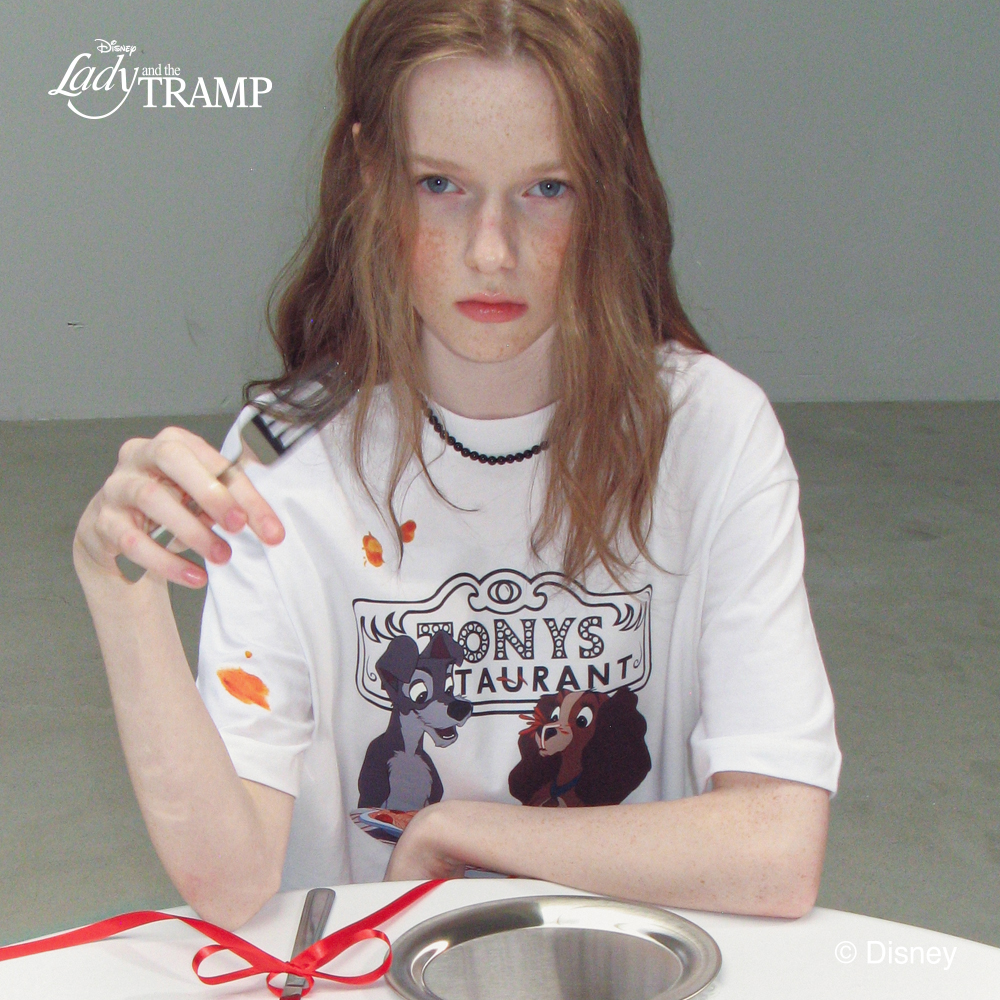 ◆RONRON◆ RONRON HEART LAUREL OVER FIT T SHIRT WHITE RONRON HEART LAUREL OVER FIT T SHIRT WHITE - RONRON 론론
