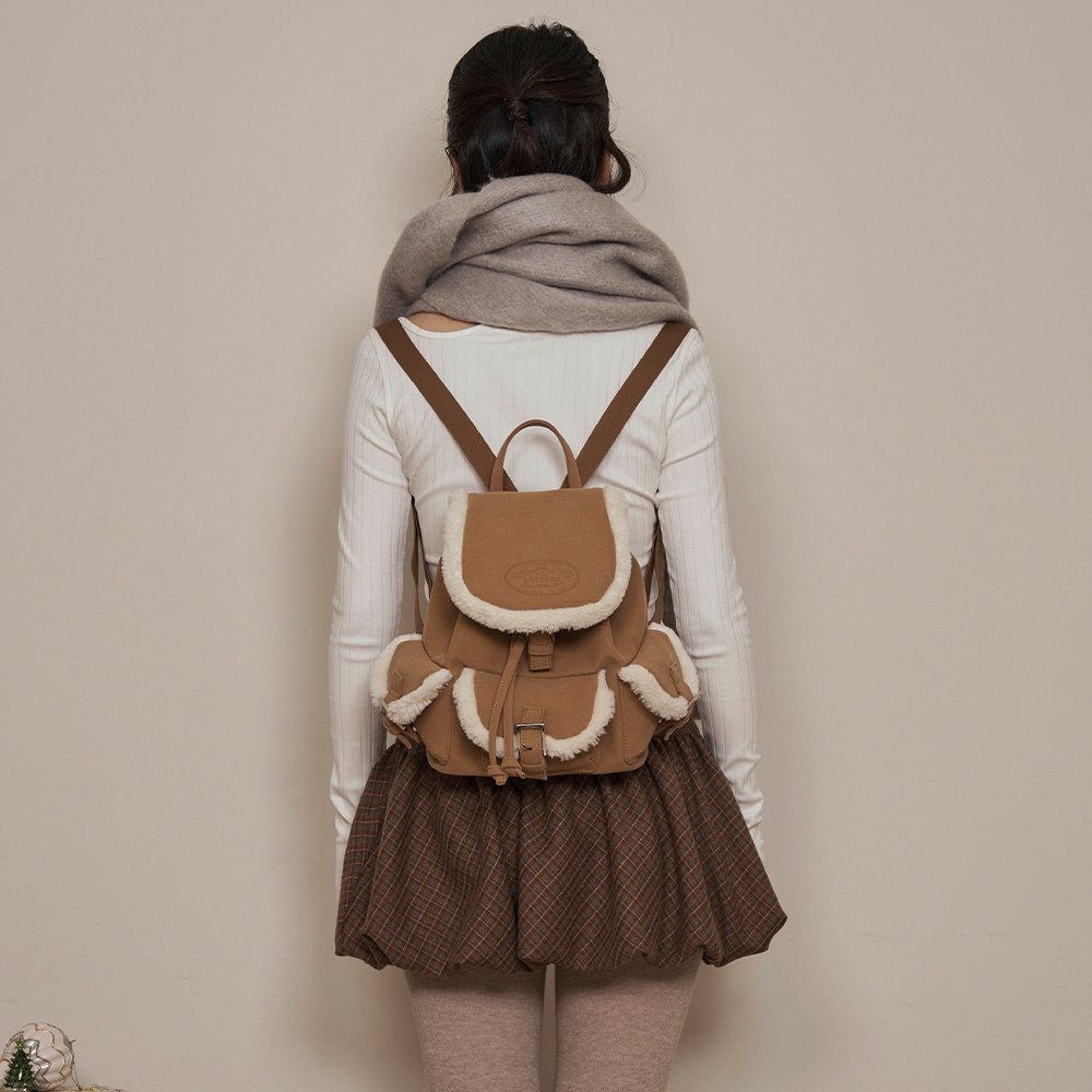 【LOTSYOU】Nostalgia Chubby Shearling Backpack pink lotsyou_Nostalgia Chubby Backpack Pink 💗 #제품제공 #LOTSYOU