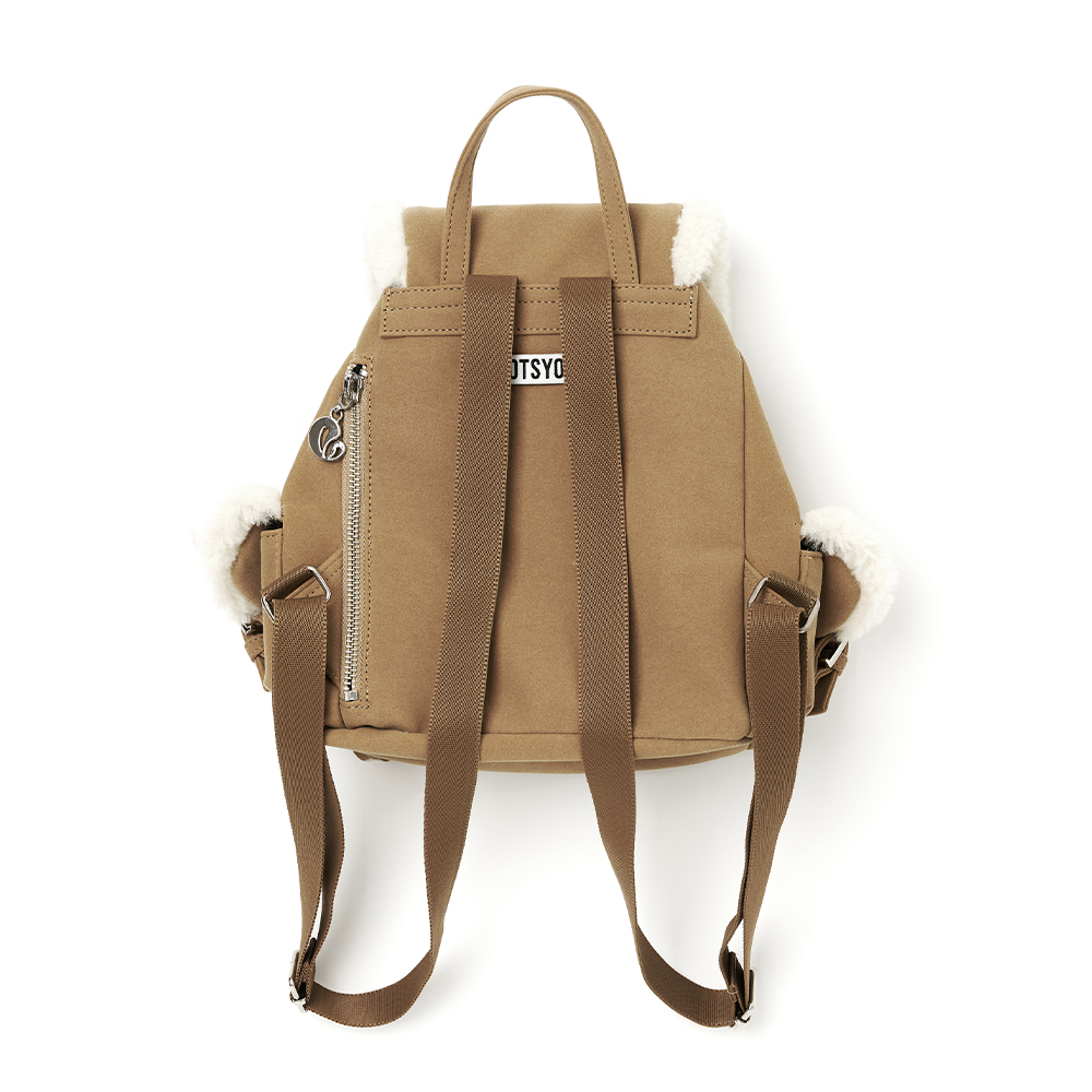 lotsyou_Nostalgia Chubby Shearling Backpack Brown - 감도