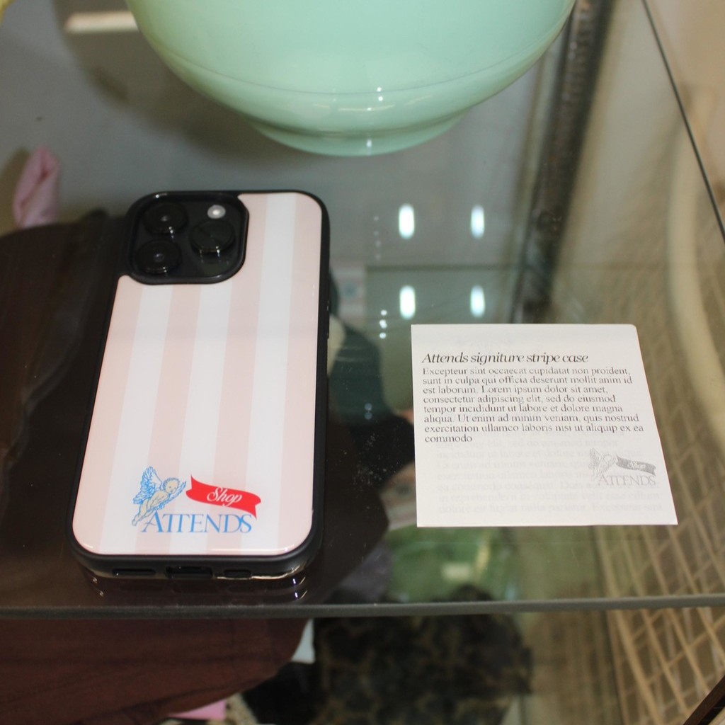 【韓国Attends アテンズ】Signiture stripe epoxy case Signiture Stripe Epoxy Case - 감도 깊은 취향 셀렉트샵 29CM