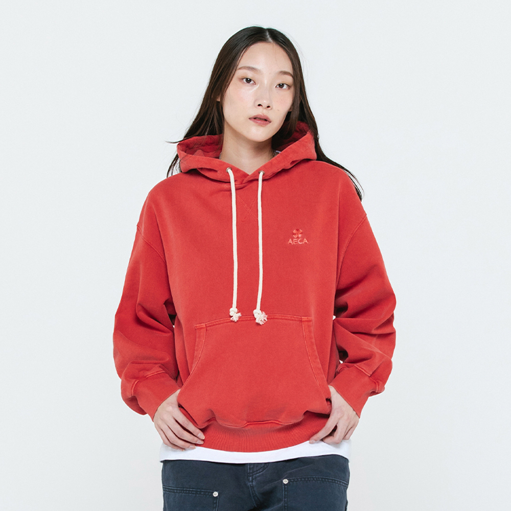 EVERYDAY AECA CLOVER HOODIE-WASHED CORAL - 감도 깊은 취향