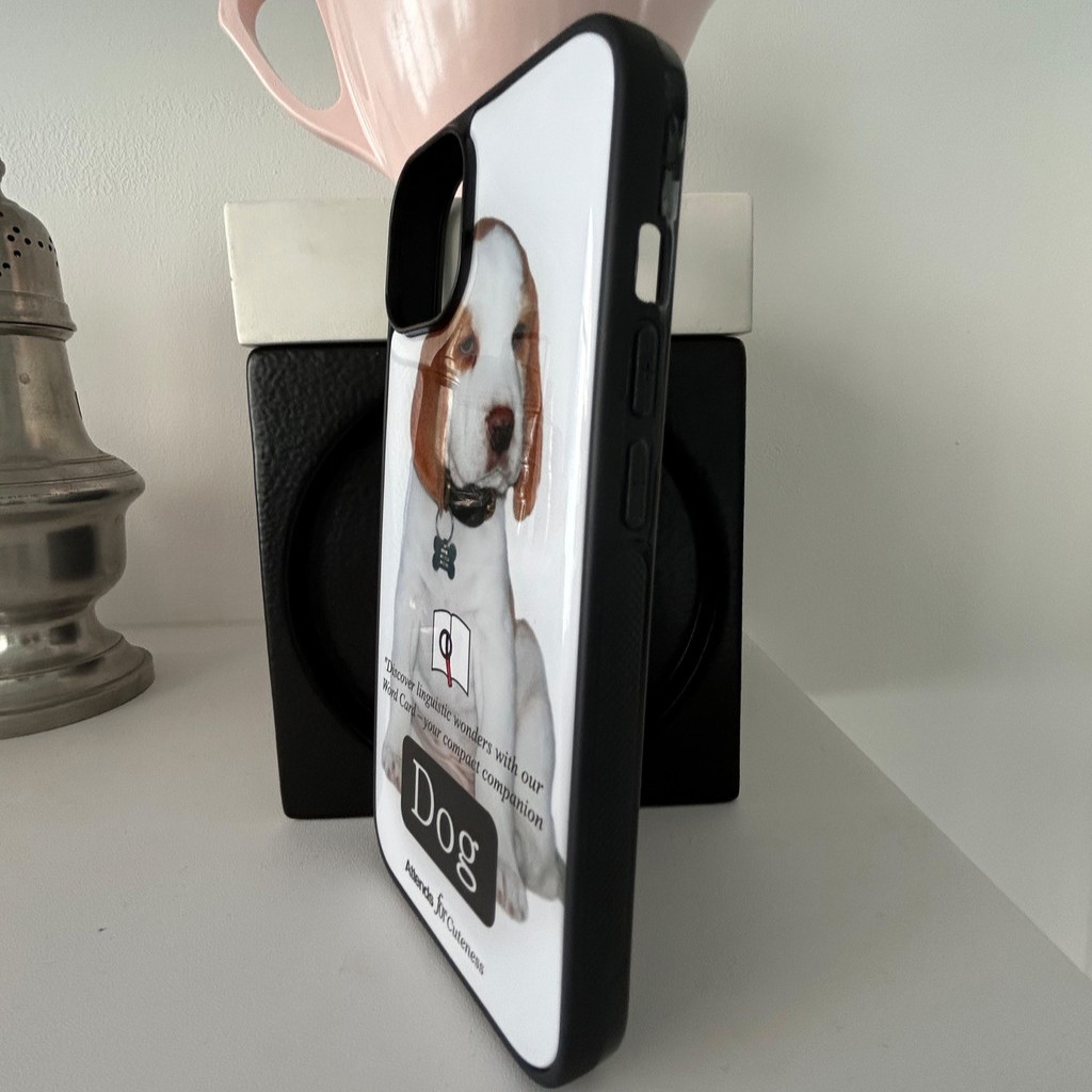 Attends◆Dog Cat Word Card Epoxy  韓国人気 iPhone ケース Dog and Cat Word Card Epoxy Case : attendsKR