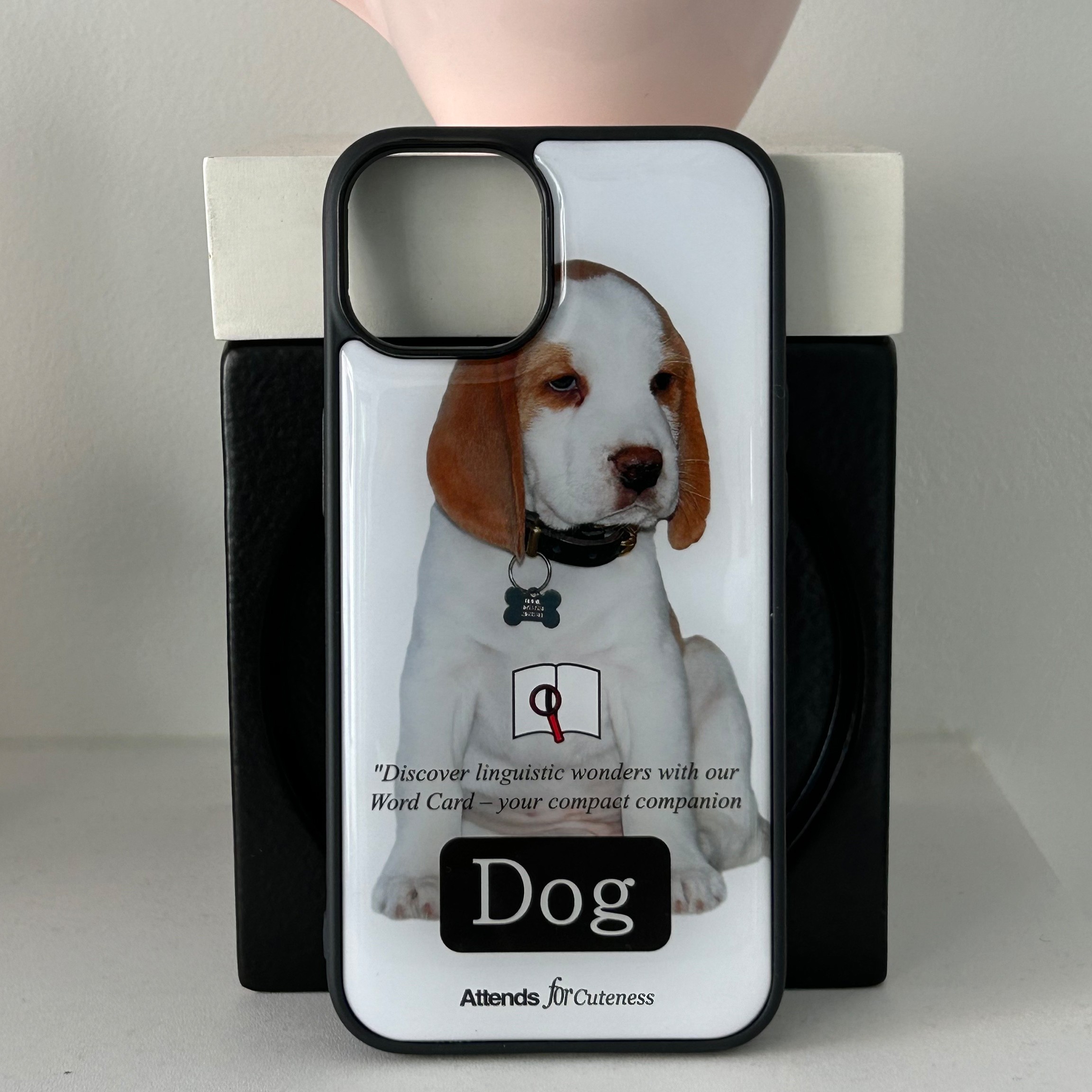 【韓国Attends アテンズ】Dog and Cat Word Card Epoxy Case Dog Word Card Epoxy Case - 감도 깊은 취향 셀렉트샵 29CM