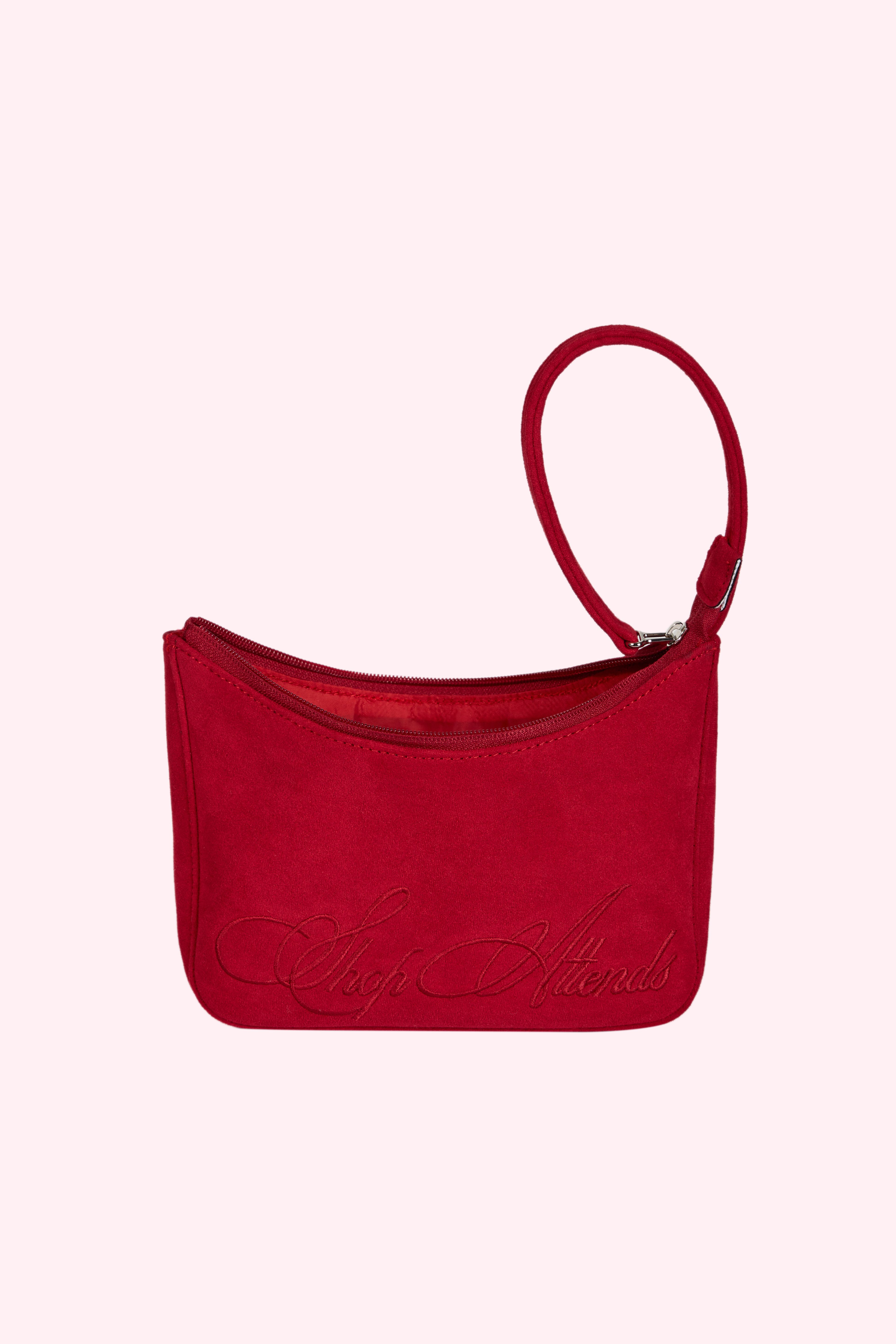 【Attends】Attends suede top handle bag☆韓国 人気☆バッグ Attends suede top handle bag (Red) - 감도 깊은 취향 셀렉트샵