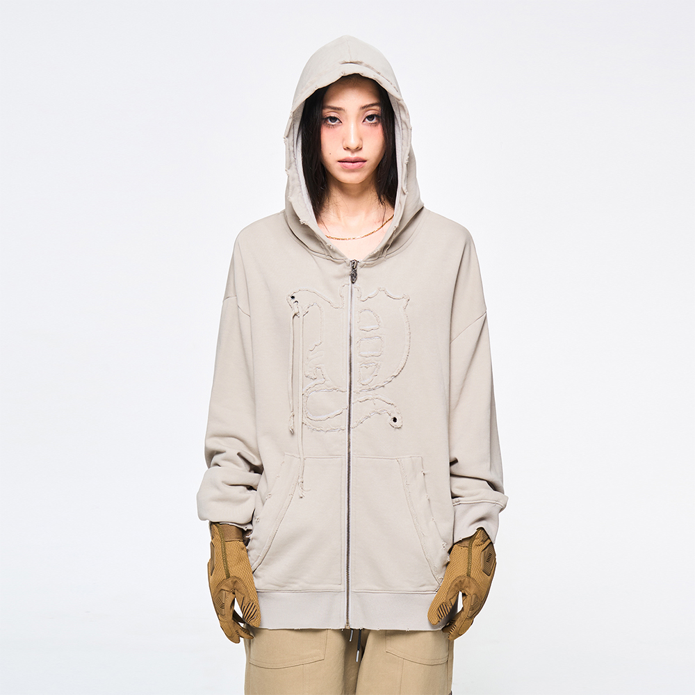 [GRAILZ] DELETED MY EX ZIP HOODIE★兼用 ★韓国発 DELETED MY EX ZIP HOODIE [BLACK] - GRAILZ