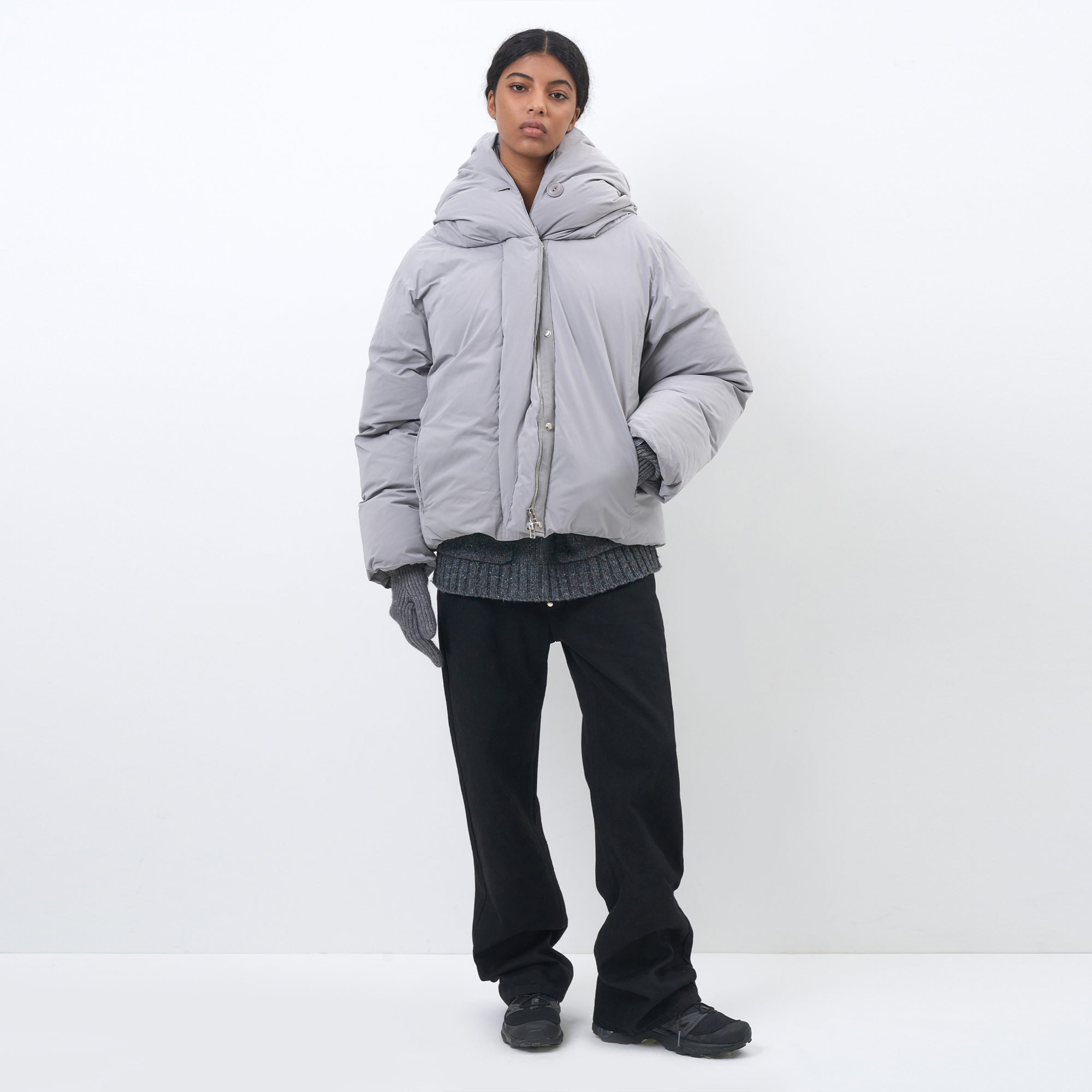 3M THINSULATE WIDE SHAWL COLLAR PARKA_LIGHT GREY - 감도 깊은