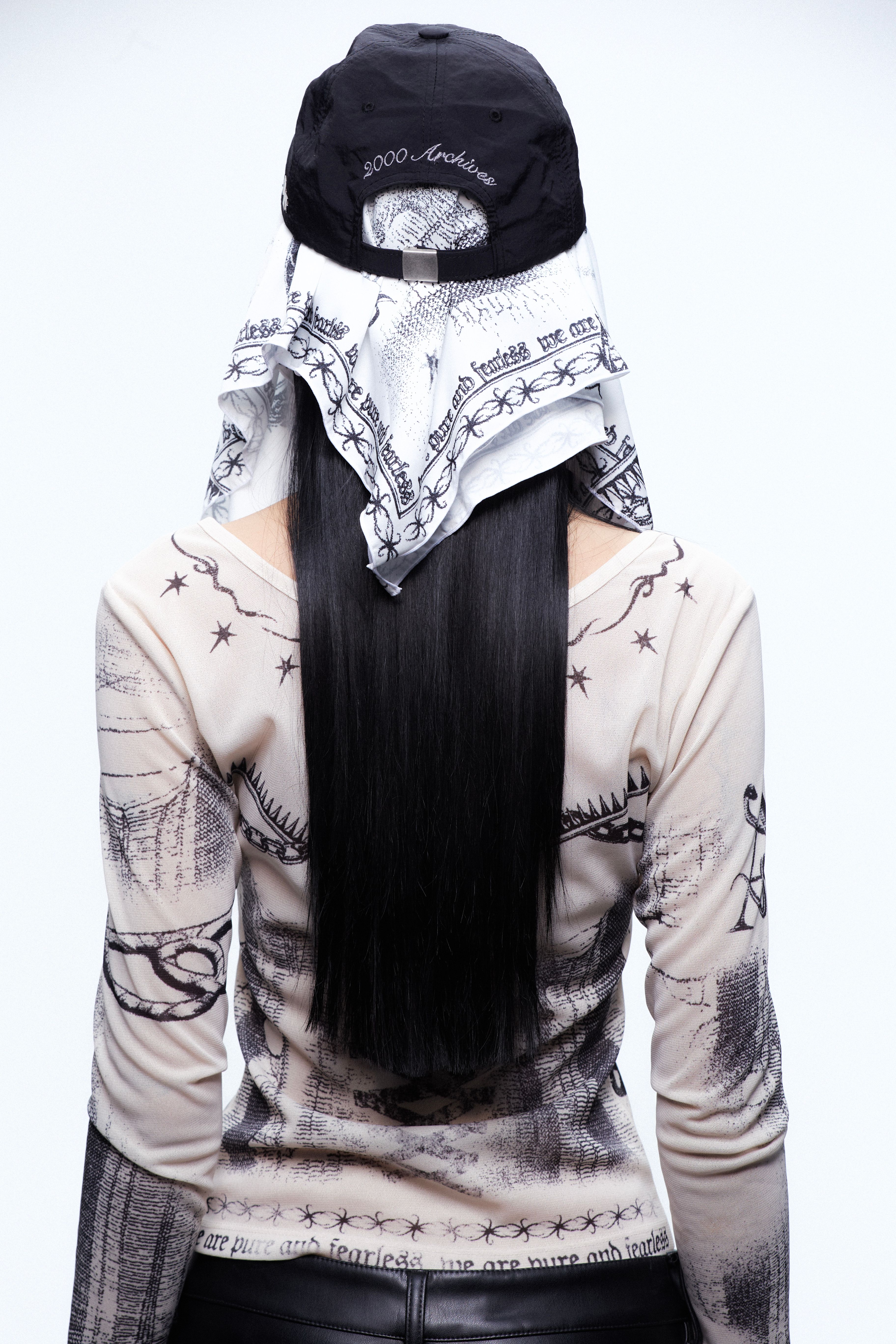 ハット [2000 ARCHIVES] YEAR OF SNAKE SCARF CAP - BLACK+WHITE YEAR OF SNAKE SCARF CAP (BLACK+NUDE) YEAR OF SNAKE SCARF CAP