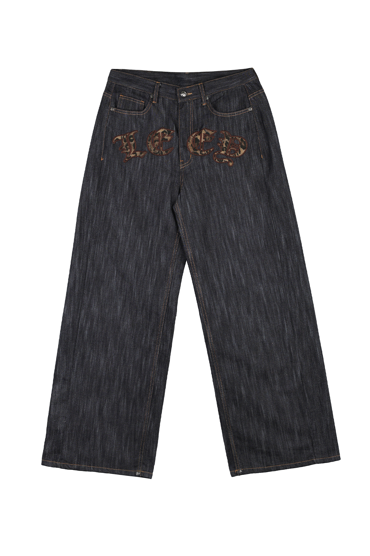 韓国商品/LEEY LEOPARD APPLIQUE WIDE PANTS 11efd1b6f0f75a9aad1b0d81cc3019
