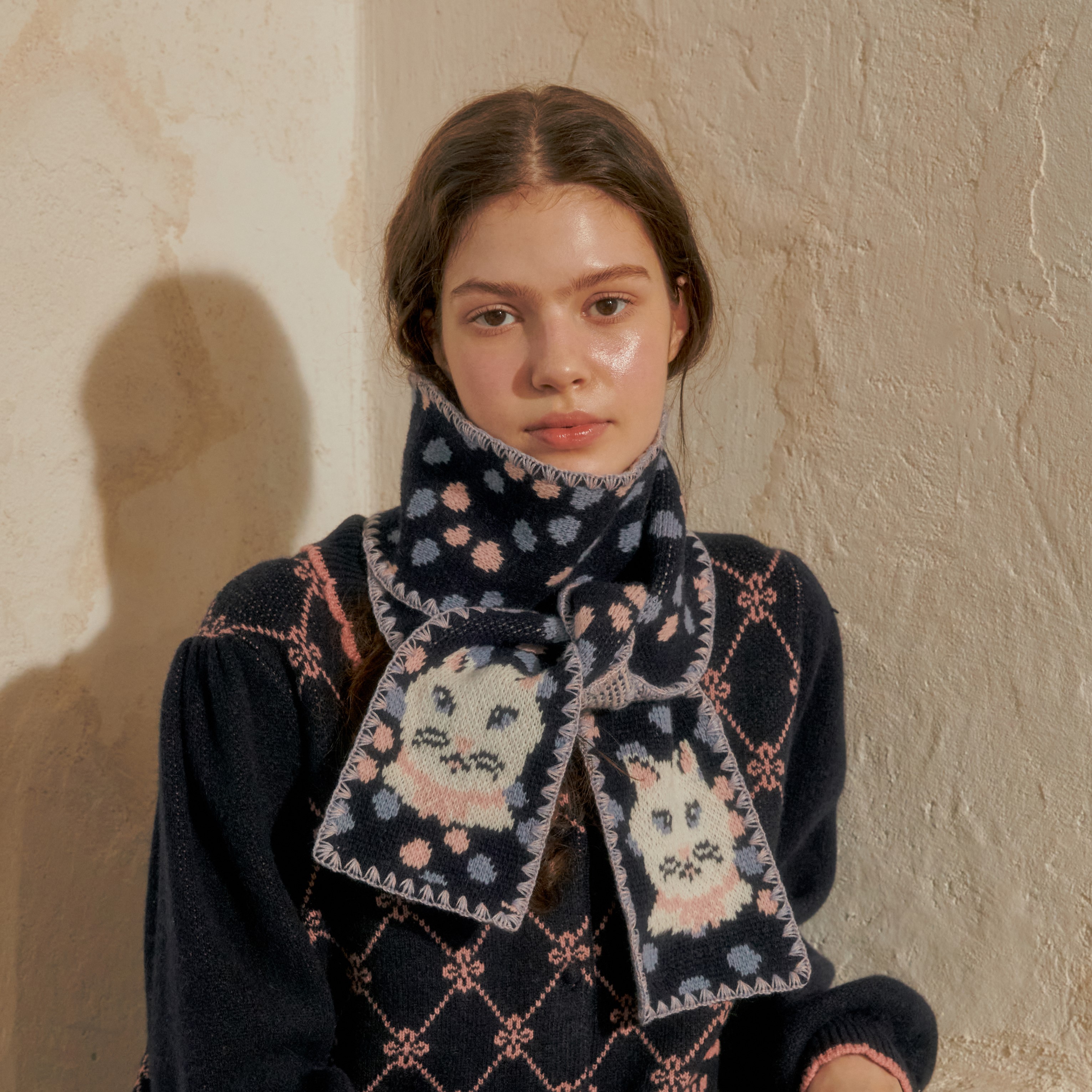 マフラー・ストール MOLLIOLLI MU fur collar ribbon muffler purple MU fur collar muffler [purple] - 감도 깊은 취향 셀렉트샵 29CM