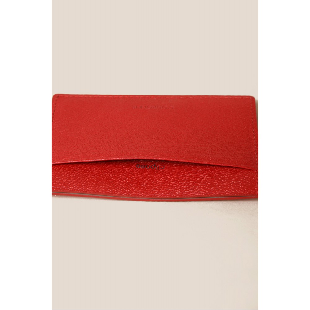 ☆COURONNE☆ Le Temp Flat card Wallet RCWGX25112REX Light Blue Leather Envelope Keychain Wallet – Stylish Card