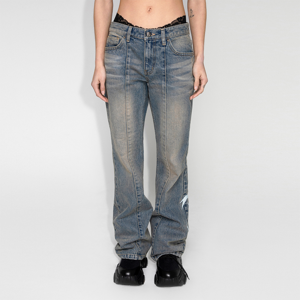 ★YEEL★ YEEL SIDE CUBIC DENIM PANTS YEEL SIDE CUBIC DENIM PANTS BLACK - 감도 깊은 취향 셀렉트샵 29CM