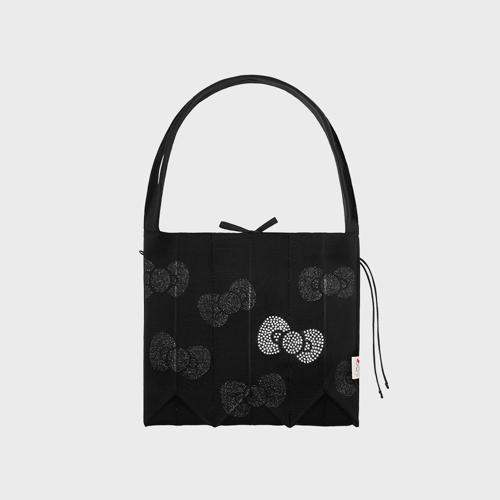 Lucky Pleats Knit Cross Big Hello Kitty Ribbon (ALL) - 감도