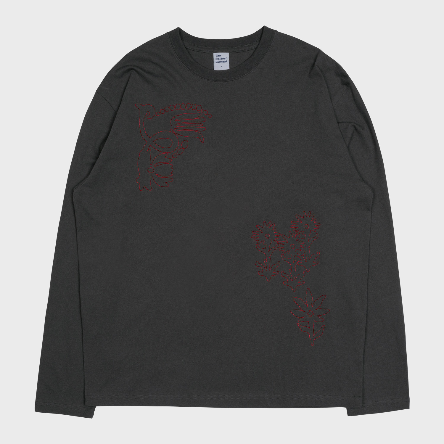THE COLDEST MOMENT☆TCM mini logo stripe long sleeve thecoldestmoment