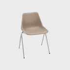 [HILLE] 힐레 Polyside Chair 폴리사이드 체어, Sand Shell/Chrome Frame (24078)