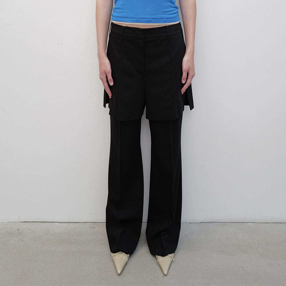 ◆2000Archives◆ AVA LAYERED SKIRTPANTS BLACK 2A25D2PT02BKOS AVA LAYERED SKIRT-PANTS (BLACK) - 감도 깊은 취향 셀렉트샵 29CM