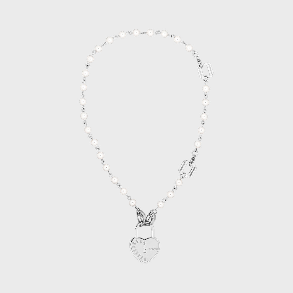 NO.597 [SILVER] WAVE TWO HOLD BALL NECKLACE - 감도 깊은 취향