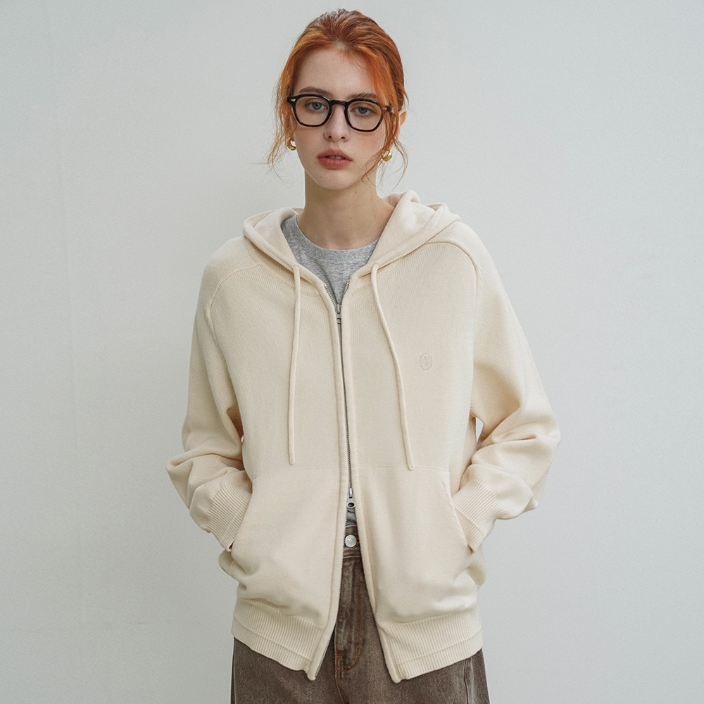 2WAY WOOL KNIT HOODED ZIP-UP GRAY - 감도 깊은 취향 셀렉트샵 29CM