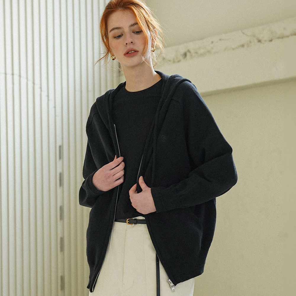 2WAY WOOL KNIT HOODED ZIP-UP GRAY - 감도 깊은 취향 셀렉트샵 29CM